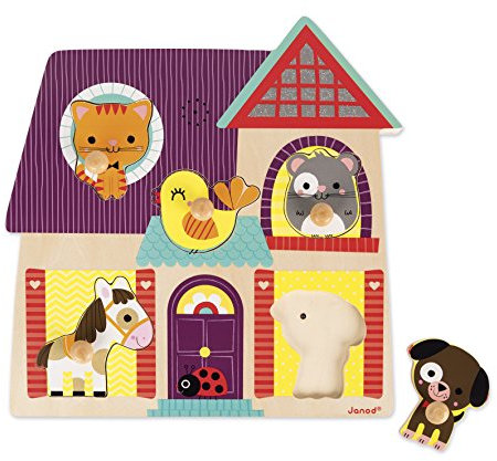 Janod J07078 Wooden Musical Puzzle, My Little Friends