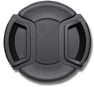 vhbw Bouchon d'objectif 58 mm Compatible avec Fujifilm XF 18-55 mm F2.8-4 R LM OIS Appareil Photo - Plastique Noir, poignée Interne