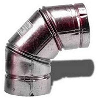 SELKIRK CORP 243230 3-Inch 90DEG Pellet Elbow , Black