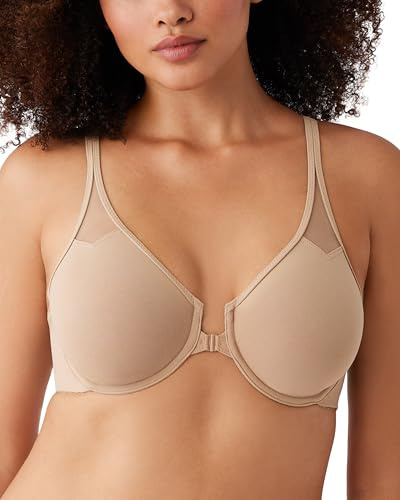 Wacoal Women's Front Close T-Back Bra, Toast, 38DD