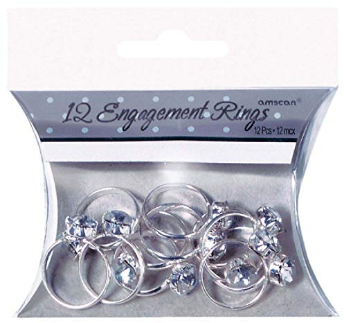 (PKT) Adult 12 Pack Engagement Rings Confetti Wedding Decoration