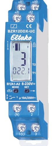 Eltako BZR12DDX-UC digital justerbar drifttimme-impuls-räknare