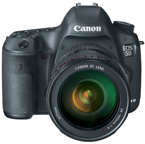 Canon EOS 5D Mark III + EF 24-105mm Kit d'appareil-Photo SLR 22.3MP CMOS 5760 x 3840pixels Noir - Appareils Photos numériques (22,3 MP, 5760 x 3840 Pixels, CMOS, Full HD, 950 g, Noir)