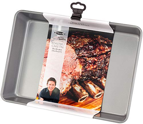 Stellar James Martin Non-Stick Cake Tin/Roasting Tray, Dishwasher Safe 33cm x 23cm x 6cm