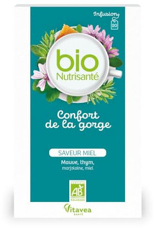 Vitavea Nutrisanté Infusion Confort de la Gorge Thé Vert 20 Sachets