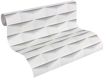 A.S. Création Tapete Authentic Walls 3D-Optik 10,05 m x 0,53 m grau weiß 302481