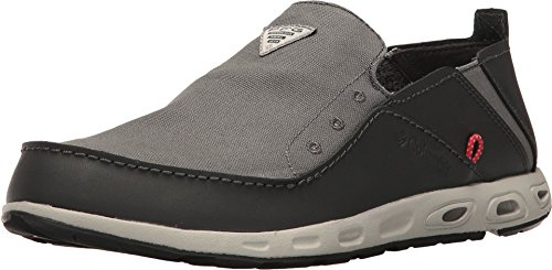 Columbia Mens Bahama Vent PFG Boat Shoe, Titanium MHW/Bright Red, 12 US