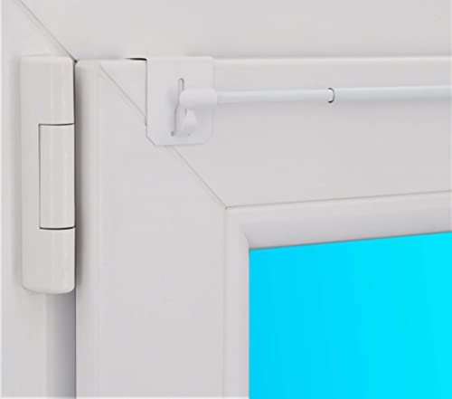 Gardinenstange Florida 60-80cm ausziehbar Vitragenstange + 1 Paar Klemmträger Weiß Universal für oben am Fenster