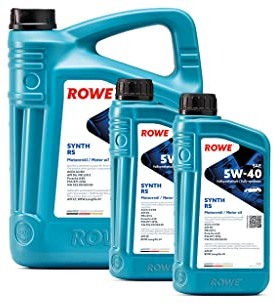 ROWE - 5 + 2x 1 Liter HIGHTEC SYNTH RS SAE 5W-40 Motorenöl - PKW Motoröl für moderne und sportliche Pkw-Otto- oder Dieselmotoren, mit und ohne Turboaufladung