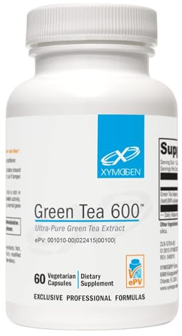 XYMOGEN Green Tea 600 - Ultra Pure Green Tea Extract Capsules - Immune Support Supplement - Supports Heart Health + Brain Health - Gluten Free, Vegan, Non GMO (60 Capsules)