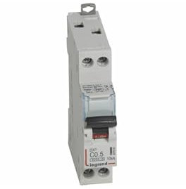 407691 Disjoncteur Unipolaire + Neutre 0,5a - 1p+n Courbe C - 6/10ka - à Vis - Legrand Dx3
