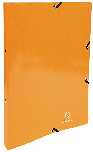 Exacompta 54884E Ringhefter Iderama aus starkem Colorspan-Karton für DIN A4, 2-O Ring 20 mm breit orange ideal für Schule und Büro Ringordner Ringbuchordner