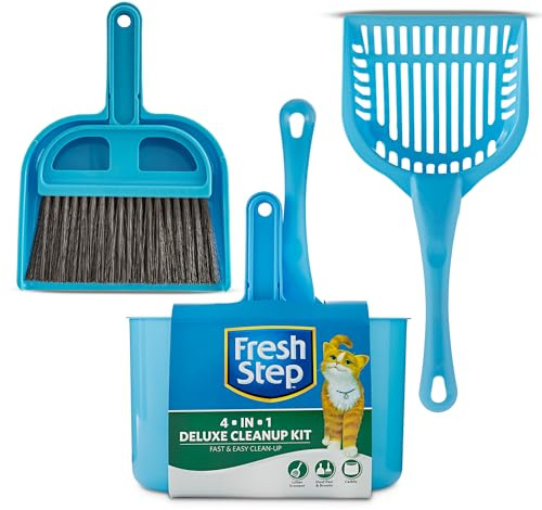 Fresh Step Kit de démarrage pour Chats – Kit de Nettoyage de litière pour Chat avec Tout ce Dont Les Parents Ont Besoin – Kit de Nettoyage de Luxe