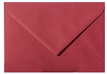 Paper24 25 Briefumschläge C6 Weinrot