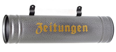 Zeitungsrolle, Zeitungsbox Neu, Farbauswahl Wetter- und UV-beständig Antik Silber