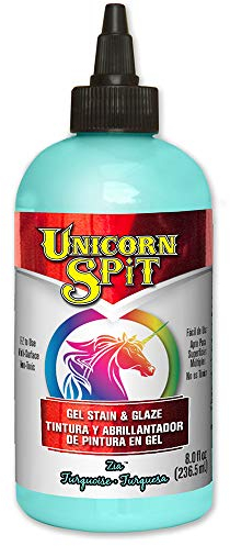 Unicorn SPiT Zia Teal 5771006 Cyan Paint Water Based Gel Stain and Glaze 236ml