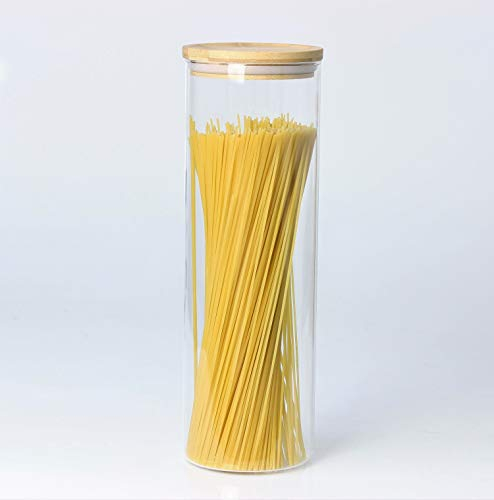 APOLLO Glass Tall 1.75L Pasta Spaghetti Rice Food Storage Canister Airtight Jar