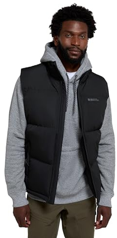 Mountain Warehouse Rock Mens Padded Gilet – Warm, Cosy & Waterproof Body Warmer with Fleece Lined Collar, Adjustable Hem - Spring Summer, Hiking, Camping, Outdoors