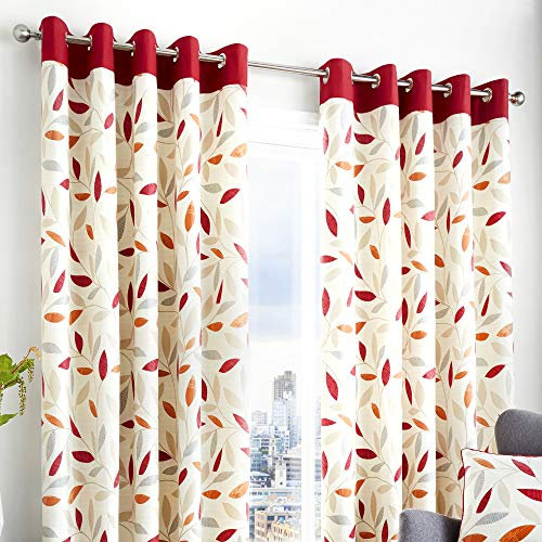 Fusion - Beechwood - Curtains, 168 x 229cm, Red