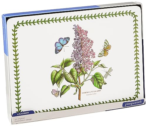 Pimpernel Portmeirion Botanic Garden 'SMALL Size' Tischsets 30,5 x 22,9 cm (6er-Set) (Weiß, 12 Zoll - 9 Zoll)
