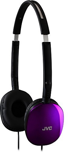 JVC HAS160V Flats Lightweight Folding Headphones On Ear Violet