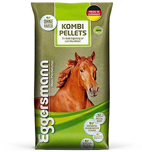 Eggersmann Mein Pferdefutter Kombi Pellets 10 mm 25 kg - Pelletiertes Mischfutter für Pferde & Ponys - Ideale Ergänzung zur Hafer- & Heufütterung - Pferdefutter eiweißreduziert & haferfrei