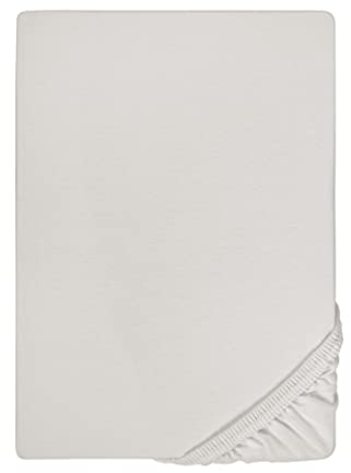 biberna Jersey-Elastic-Spannbetttuch 0077866 (Matratzenhöhe max. 25 cm) 1x 180x200 cm - 200x220 cm, grau