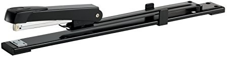 Rexel Long Arm 308 mm Reach Stapler, 15 Sheet Capacity, For Booklet and Brochure Stapling, Metal, Black, 1026