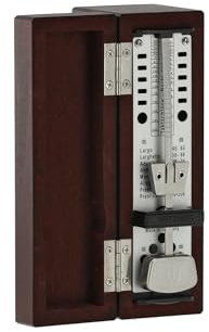 Wittner Metronom Taktell Super-Mini Serie 880.2 - Massivt trähus - Utan klocka - Matt mahognybrun - Mekanisk uppvridning - Inga batterier behövs - Tillverkad i Tyskland