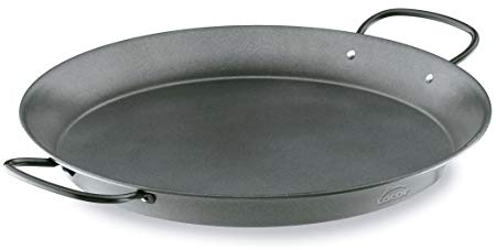 Lacor - 60135 - Paellera in acciaio al carbonio, Antiaderente, Adatto per tutte le cucine, Gas, Vitroceramica, Induzione, Rivestimento Ecologico, Capacità per 7 porzioni, Diametro 36 cm