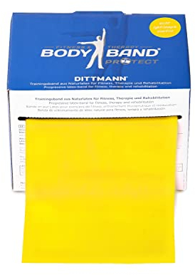 DITTMANN Body Band Fitnessband Gymanstik Expander Kraft 25m gelb (leicht)