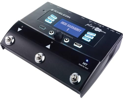 TC Helicon PLAY ACOUSTIC 3-Tasten-Vokal- und Akustikgitarren-Effektpedal mit BodyRez und Looping