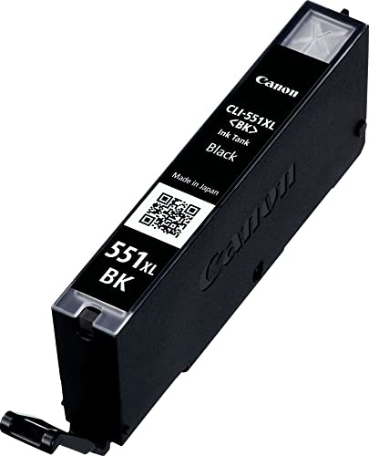 Canon Originaltinte CLI-551XL BK, Größe XL, Schwarz, Recyclebare Verpackung