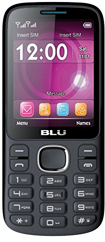 BLU Jenny TV 2.8 T276T Unlocked GSM Dual-SIM Cell Phone w/ 1.3MP Camera - Unlocked Cell Phones - Retail Packaging - Black Blue