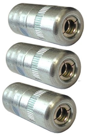 (Pack of 3) Samoa Heavy Duty Grease Gun End - Hydraulic Coupler 1/8bsp