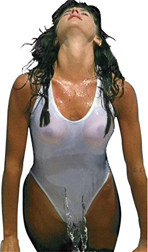 Princesa carioca brasil bikini pour femme érotique en provenance du brésil, couleur : transparent, blanc, 48 L Blanc - Blanc