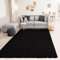 VIMODA Prime Shaggy Teppich Schwarz Hochflor Langflor Teppiche Modern, Maße:230x320 cm