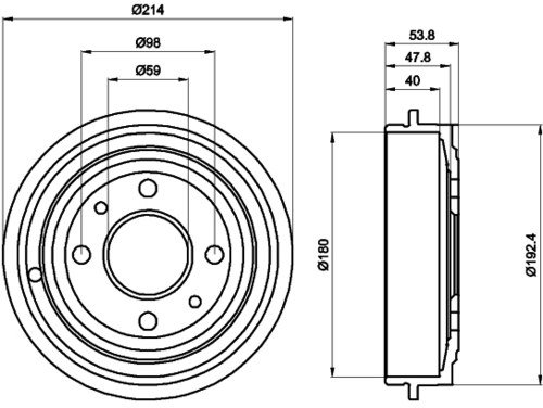 Textar 94014800 Tamburo Freno