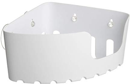 Tatay Estanteria Ducha Sin Taladro Esquina | Incluye Ventosas | Soporta 2 kg | Polipropileno Resiste Humedad | Medida Rinconera | 20 x 20 x 11 cm - Modelo Standard - Blanco