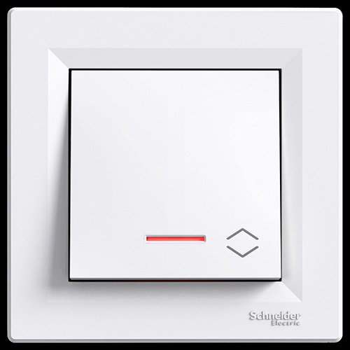 Schneider Electric Asfora Interrupteur va-et-vient avec LED Blanc