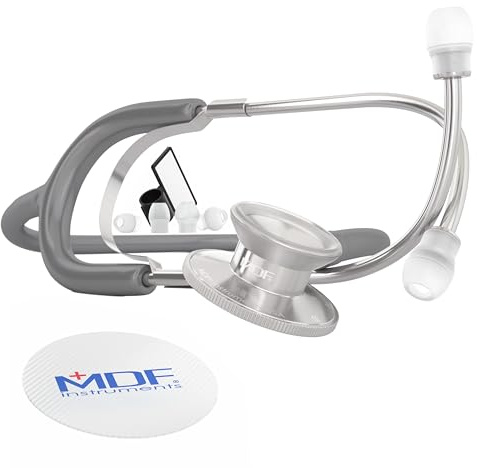 MDF Instruments, Stéthoscope Léger, Double Pavillon, Gris (MDF747-12)