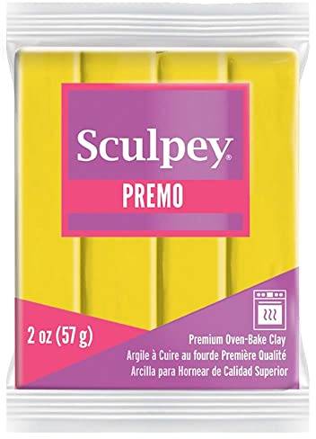 Sculpey Premo ugnshärdande modelleringsmassa, gul, kadmium Yellow Hue, 57 gr