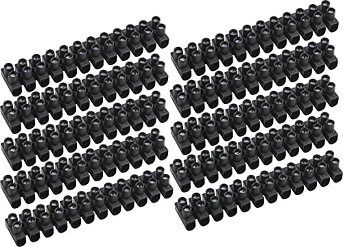 Meister 7453030 raccordement Section de câble 2,5 – 4 mm² – Lot de 10 pièces dans Un kit Pratique – Noir 12 Broches/Bornes de boîte/Bornier pour Installation Domestique, 2,5-4 mm²