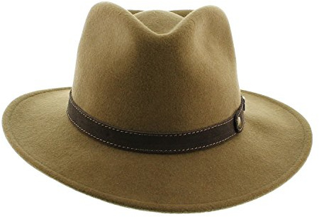 Votrechapeau – Sombrero fedora – fieltro plegable e impermeable – pétrus beige 62 cm