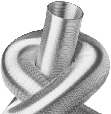 Intelmann Alu Flexrohr Ø 80mm Länge 3m, MADE IN GERMANY (80 100 125 150 160 180 200 224 250)