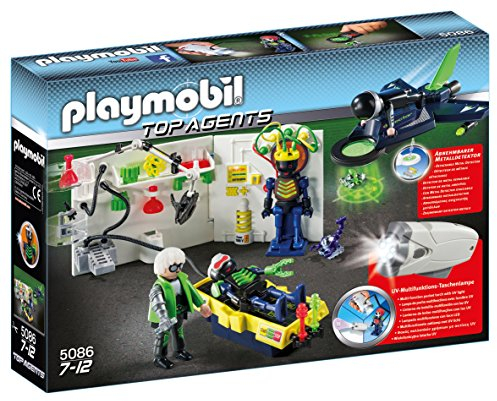Playmobil - 5086 - Top Agents - Laboratoire du Savant Fou et Jet Espion