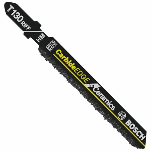 Bosch T130RF1 3-1/4 in. 30 Grit Carbide Edge for Ceramics T-Shank Jig Saw Blade