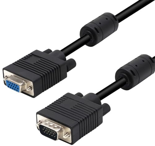 Waytex 27223 Câble 3,00 m Mâle/Femelle, Câble VGA (15 broches) full HD 1080p, compatible 3D pour ordinateur, écran, moniteur, rétroprojecteur
