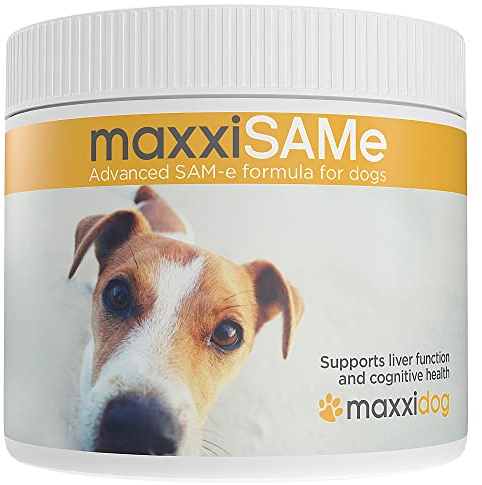maxxipaws maxxiSAMe Advanced SAM-e Powder Supplement - Liver, Cognitive & Joint Support for Dogs, 150g