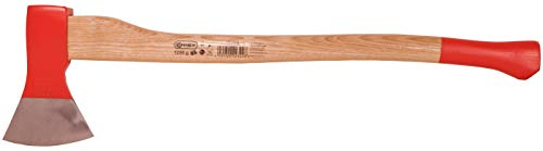 Connex Axt 1250 g - Robuster Stiel aus Eschenholz - Ideale Kraftübertragung - Kopf 3-fach verkeilt - Zur Bearbeitung von Holz / Universalaxt mit Schneidschutz / Spaltaxt / Fällaxt / COX840125